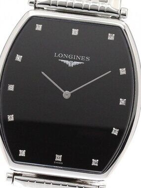 LONGINES Grand classic L4.786.4 12P diamond black Dial Quartz Men's Watch